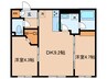ツヴァイテ小竹向原 2DKの間取り