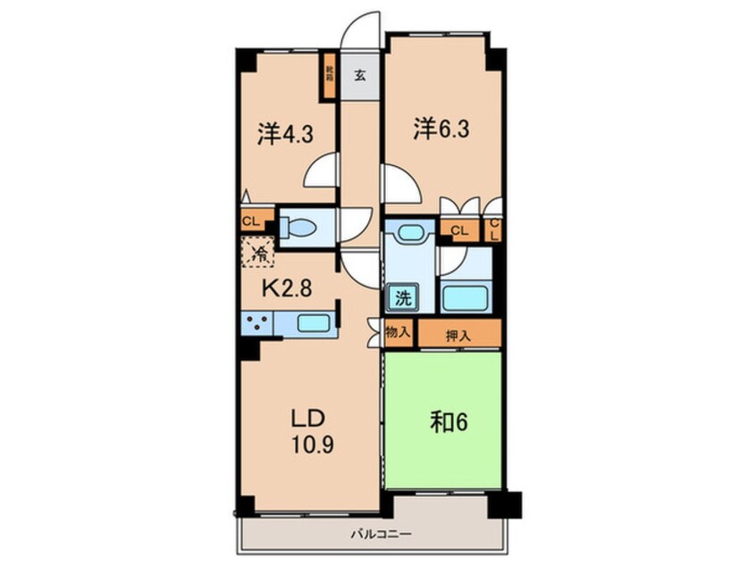 間取図 コスモ学芸大学（309）