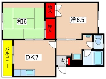 間取図 コ－ポ　宇津木第２