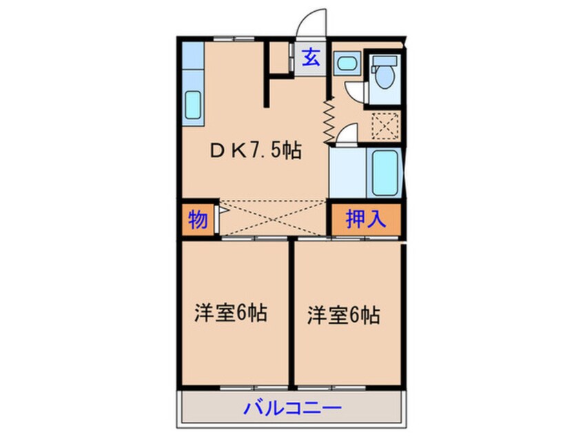 間取図 グレイスコート・幸