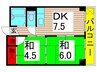 ミリカハイツ 2DKの間取り