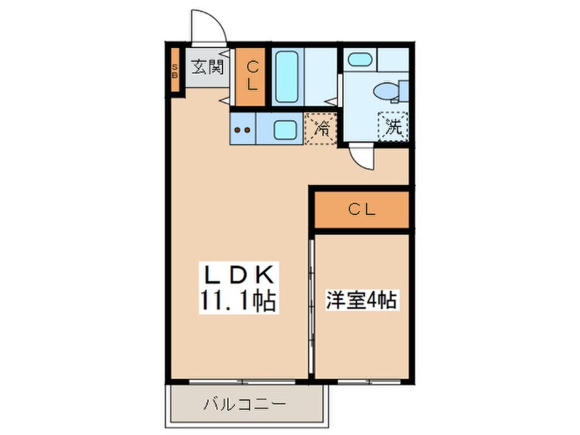 間取図 クリフビレッジE棟