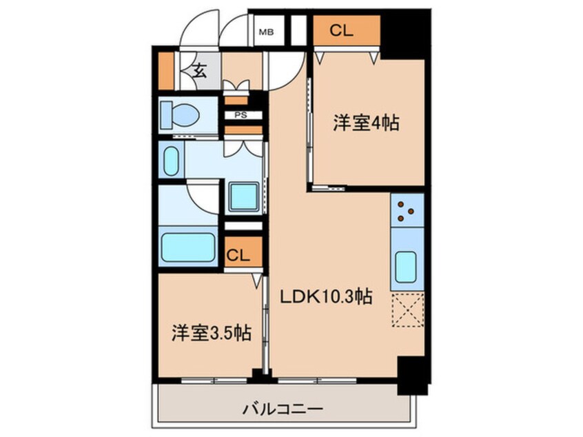間取図 コスモグラシア板橋区役所前