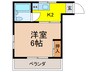 サニ－ハイツ 1Kの間取り