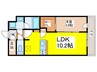 テラス上石神井ウエスト 1LDKの間取り