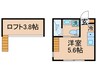 ハーモニーテラス東金町Ⅸ 1Rの間取り
