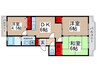 栗ケ沢２１ 3DKの間取り