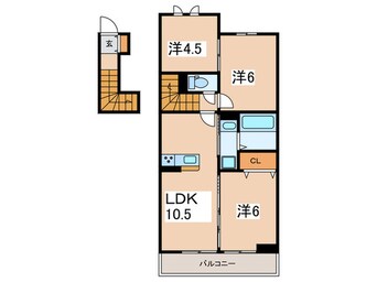 間取図 仮）D-room亀井野