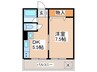 第二コーポ横田 1DKの間取り