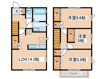 間取図 グランリーオ南成瀬3号棟