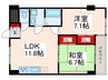 コスモリード篠崎駅前(704) 2LDKの間取り