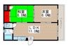 芝ハイツ 2LDKの間取り