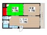 芝ハイツ 2LDKの間取り