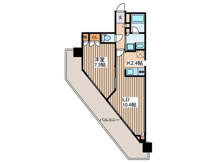 間取り図 ユニゾンタワ－(501)