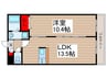ソリス緑が丘 1LDKの間取り