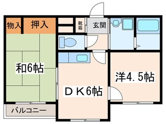 間取図 ウエストコーポ　佐伯