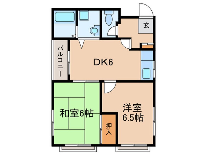 間取図 ウエストコーポ　佐伯