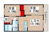 サンセット柏たなか 2LDKの間取り