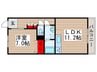 サンセット柏たなか 1LDKの間取り