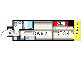 間取図 アーバネックス菊川Ⅱ