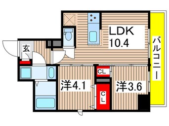 間取図 アーバネックス菊川Ⅱ