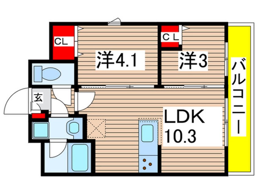 間取図 アーバネックス菊川Ⅱ