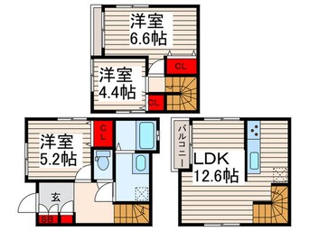 間取図 足立区関原2丁目賃貸戸建