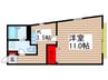 ＨＯＫＵＬＥ′Ａ 1Kの間取り