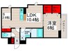 セレスティア谷在家 1LDK+Sの間取り