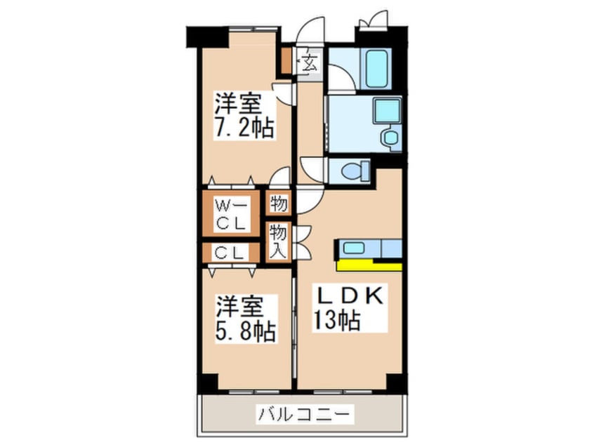 間取図 プレシオス藤が丘