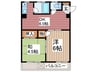 稲荷マンション(308) 2DKの間取り