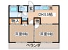 金広第一コーポ 2DKの間取り