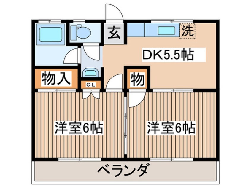 間取図 金広第一コーポ