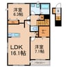 ママベルＡ 2LDKの間取り