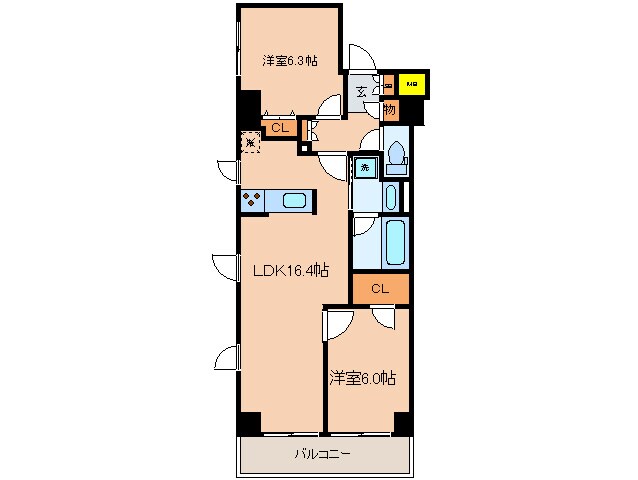 間取り図 ｸﾚｼﾞﾃﾞﾝｽ東銀座