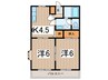 ビュ－バレ－踊場 2Kの間取り