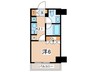 City Lux Tobe 1Kの間取り