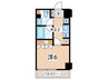 City Lux Tobe 1Kの間取り
