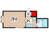 小山ハイツ 1Kの間取り