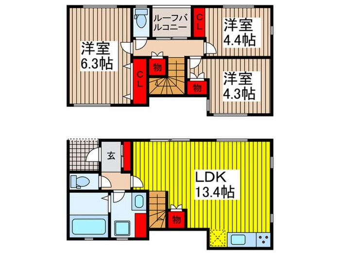 間取り図 Rear　Fortress　北浦和B