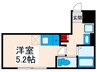 シャテロ三河島 1Rの間取り