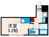 シャテロ三河島 1Rの間取り