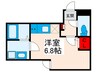 シャテロ三河島 1Rの間取り