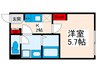 シャテロ三河島 1Kの間取り