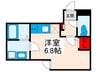 シャテロ三河島 1Rの間取り