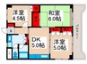 ヴィラアデュサム 3DKの間取り