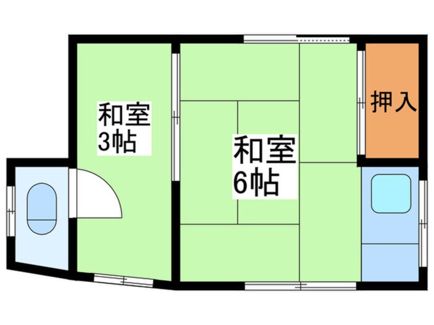 間取図 エルハイツ第３テラジマ