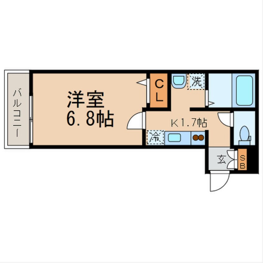 間取図 ヴェルデストゥーディオ