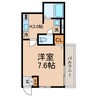 ヴェルデストゥーディオ 1Kの間取り