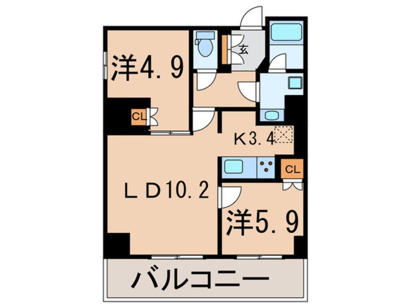 間取図 コスモグラン勝どき